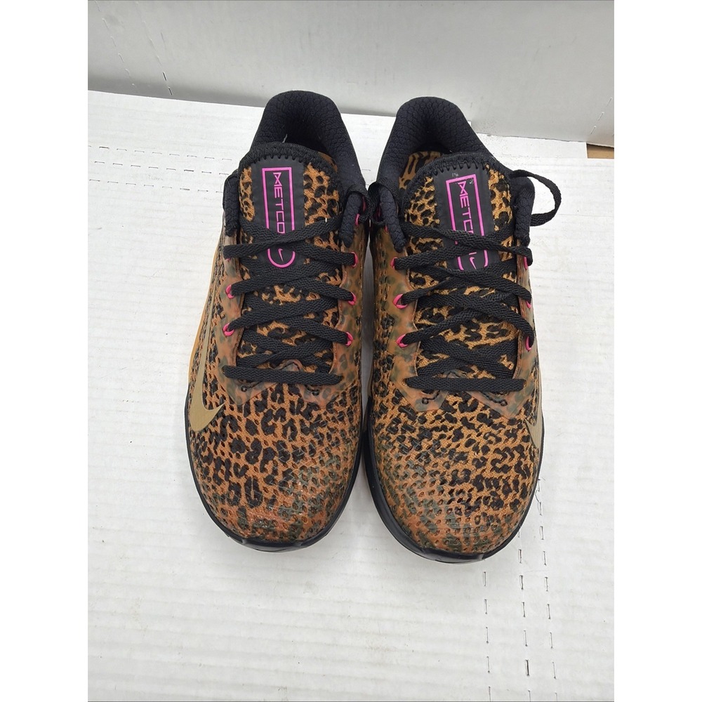 Nike Metcon 6 Women Size 7 AT3160-096 Leopard Cheetah Print Training Shoes - Picture 6 of 16